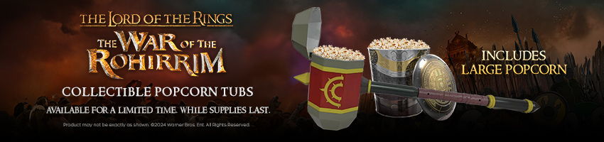 Get your Lord of the Rings: The War of the Rohirrim Collectible Popcorn Tubs